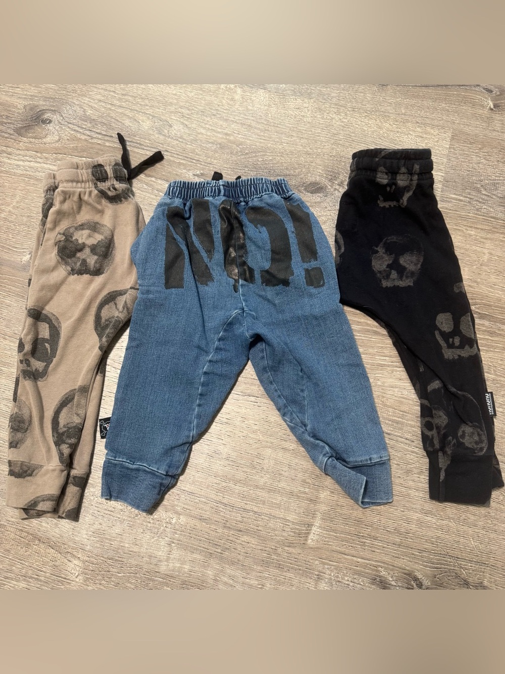 NUNUNU baggy pants sweats jeans skulls No! 12-18m